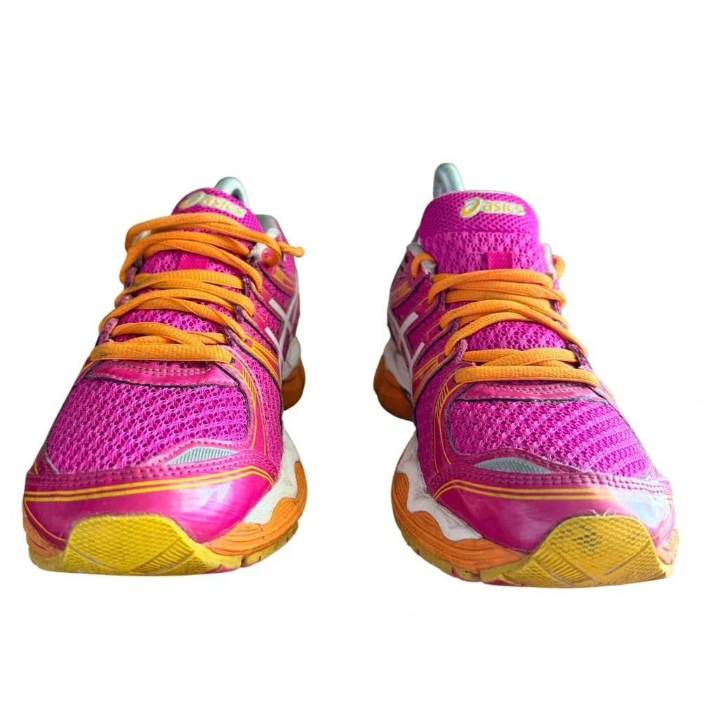 Asics Running Shoes Womens 8 Gel-Evate Pink Orange Yellow T3D8N EUC